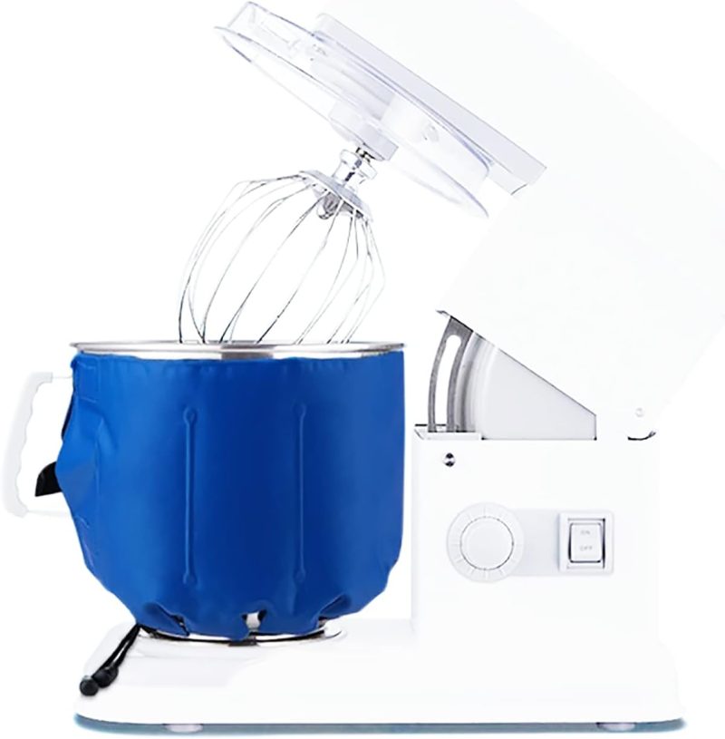 Reusable Ice Bag Ice Pack for Kitchen Stand Mixer (4 to 7 Qt), Blue, Fabric and PVC, Adjustable Size, Keeps Food Cool and Fresh