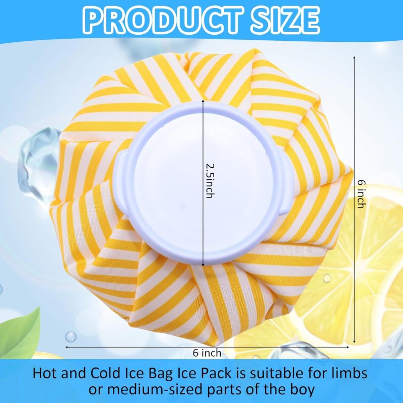 8 Pcs Ice Pack for Injuries Reusable with Screw Refillable Reusable Hot and Cold Bag for Sport Injuries Head Shoulder Back Neck Knee Pain Relief, 8 Colors, 6 Inch - Image 2