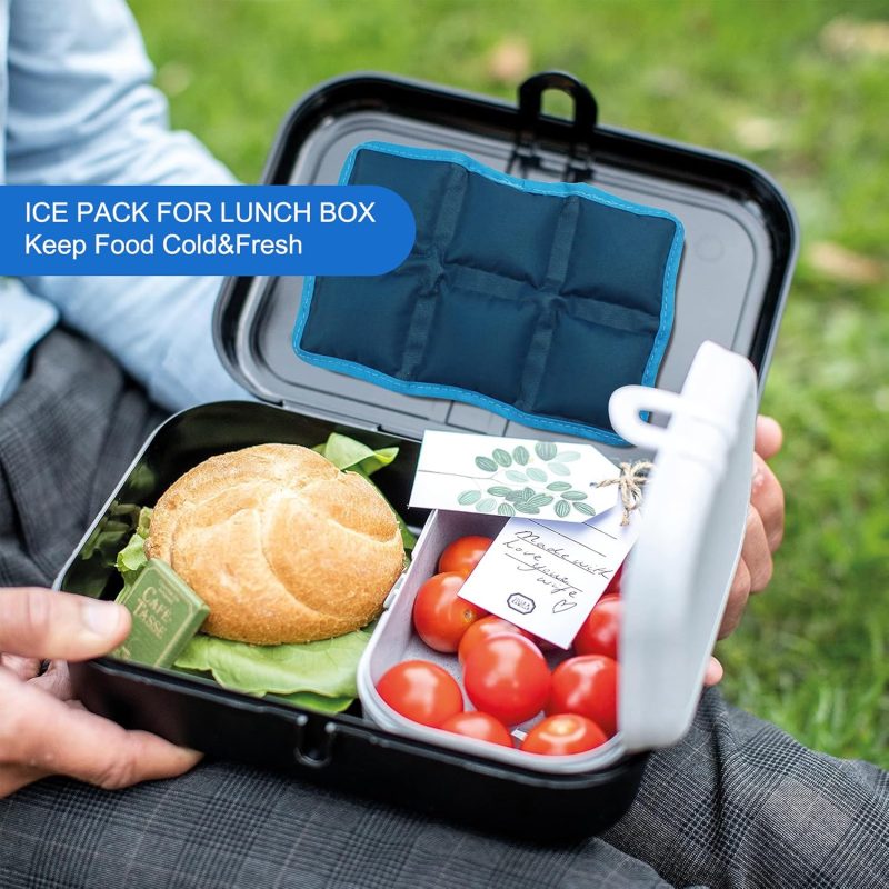 Reusable Ice Pack for Lunch Box and Cooler Bag, Reusable and Long-Lasting Cold Packs Flexible Slim Ice Packs, Freezer Packs for Shipping Food, Cooling Packs for Mailing, Lightweight & Space Saving - Image 2